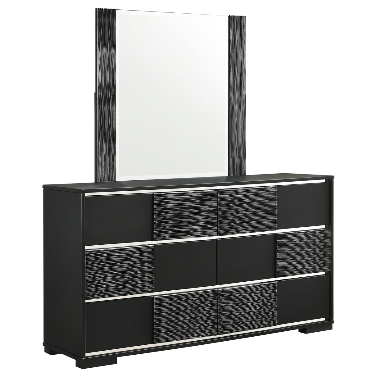 Blacktoft Black Toft 6-Drawer Dresser With Mirror