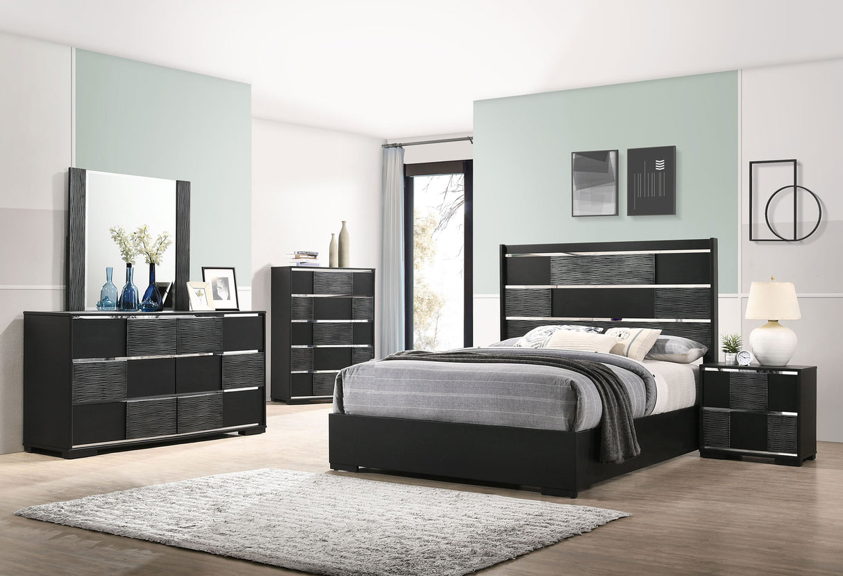 Blacktoft Black Toft 6-Drawer Dresser With Mirror