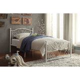 Pallina White Twin Metal Platfom Bed