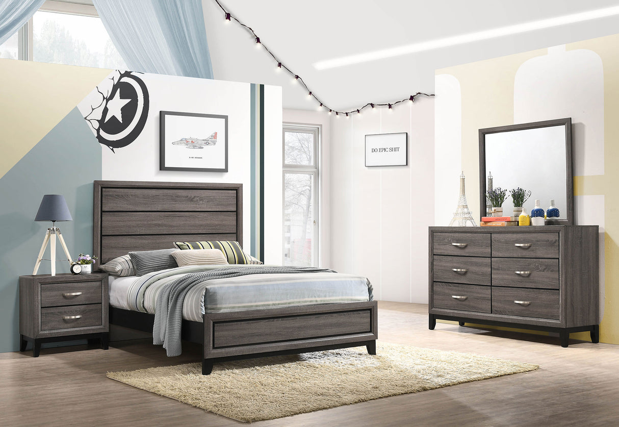 Watson Grey Oak 4-Piece Full Bedroom Set