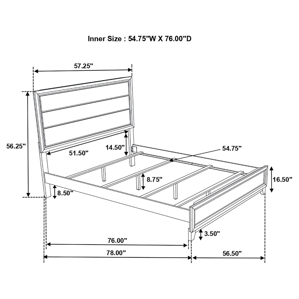 Watson Grey Oak 4-Piece Full Bedroom Set