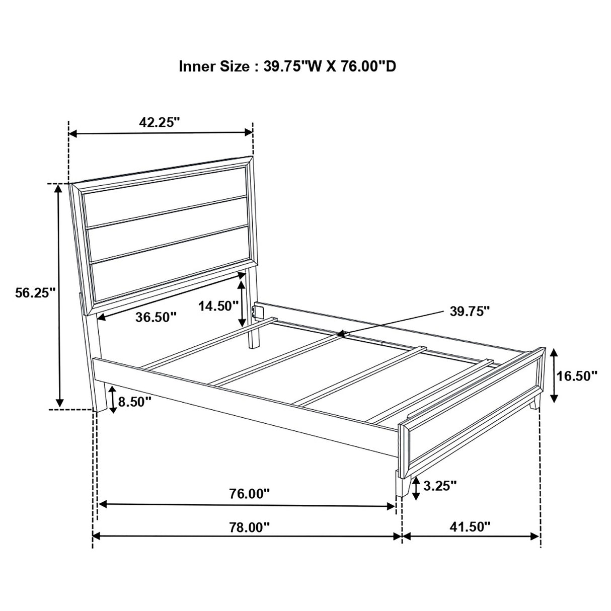 Watson Grey Oak 4-Piece Twin Bedroom Set