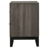 Watson 2-Drawer Nightstand Grey Oak And Black