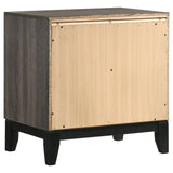 Watson 2-Drawer Nightstand Grey Oak And Black