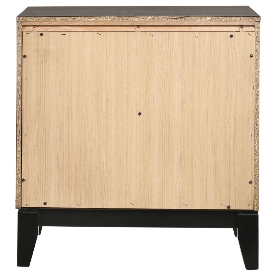 Watson 2-Drawer Nightstand Grey Oak And Black