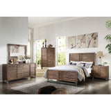 Andria Reclaimed Oak Finish Queen Bed