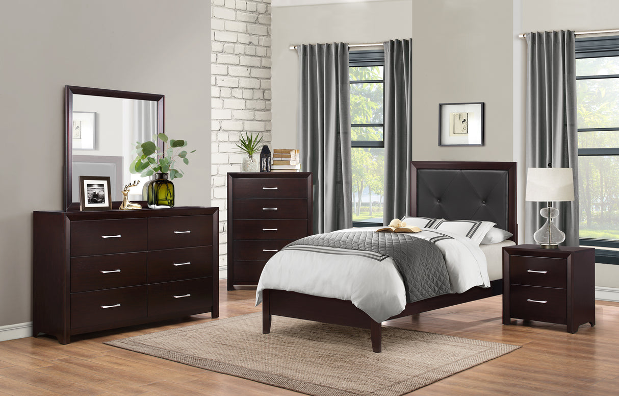 Edina Espresso Twin Bed