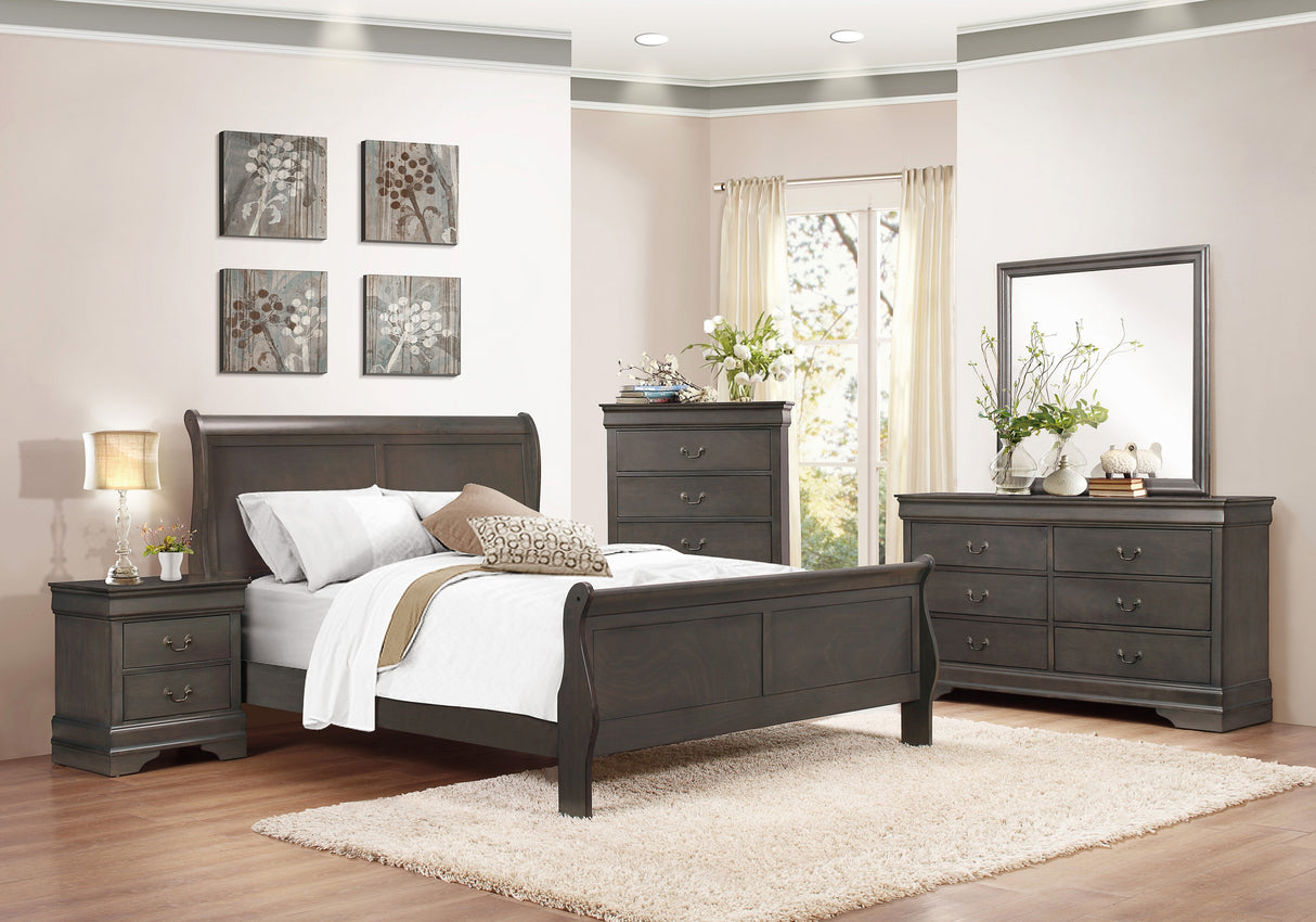 Mayville Stained Gray Eastern King Bed