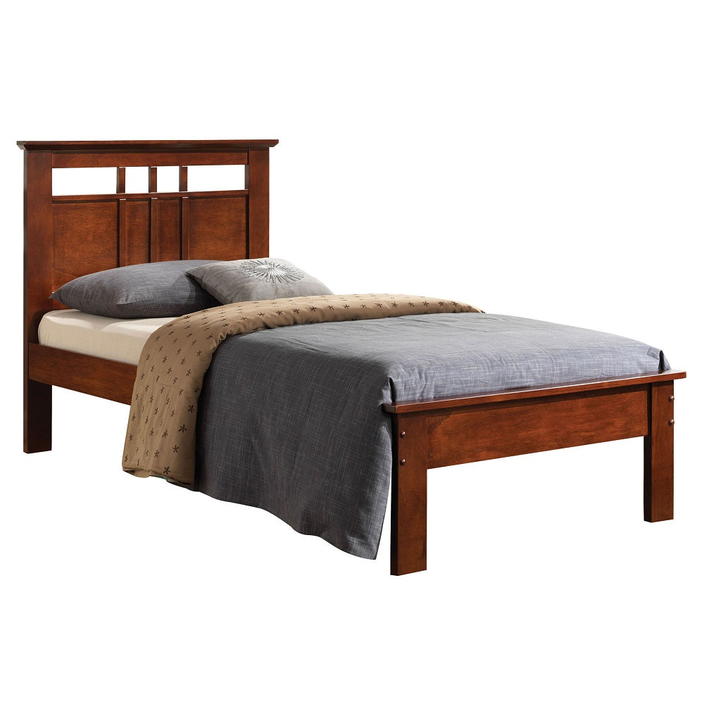 Donato Capsynthetic Leather Ccino Finish Twin Bed