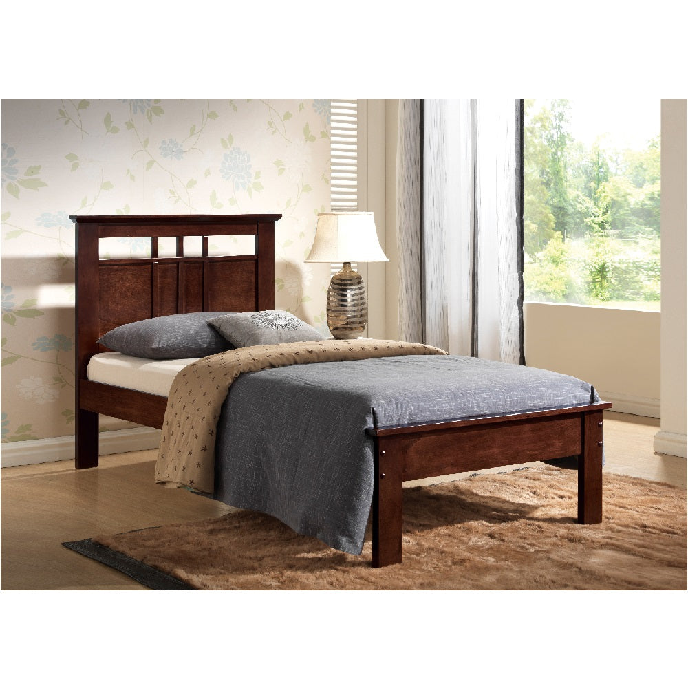 Donato Capsynthetic Leather Ccino Finish Twin Bed