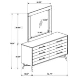 Marlow Rough Sawn Multi 6-Drawer Dresser With Mirror