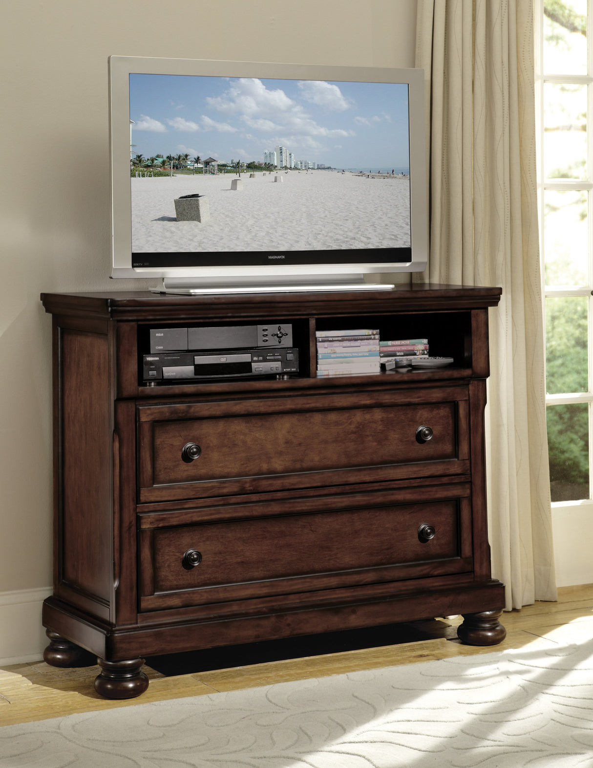 Cumberland Brown Cherry TV Chest