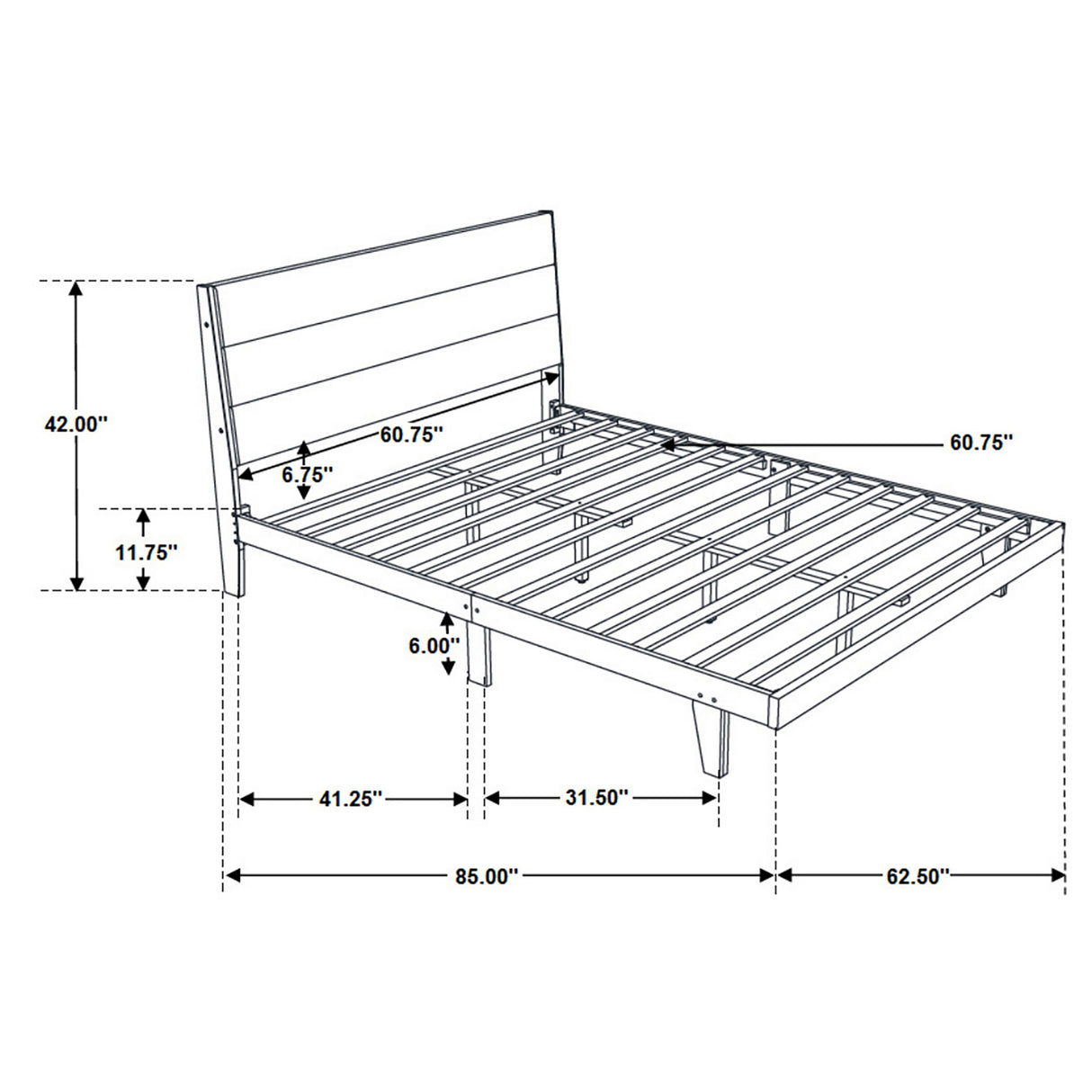 Mays Walnut 5-Piece Queen Bedroom Set