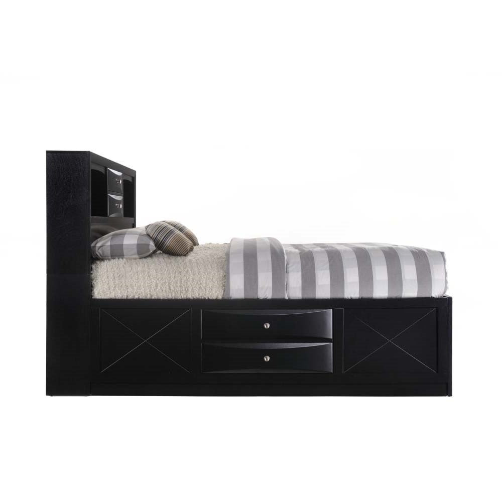 Ireland Black Finish Full Bed