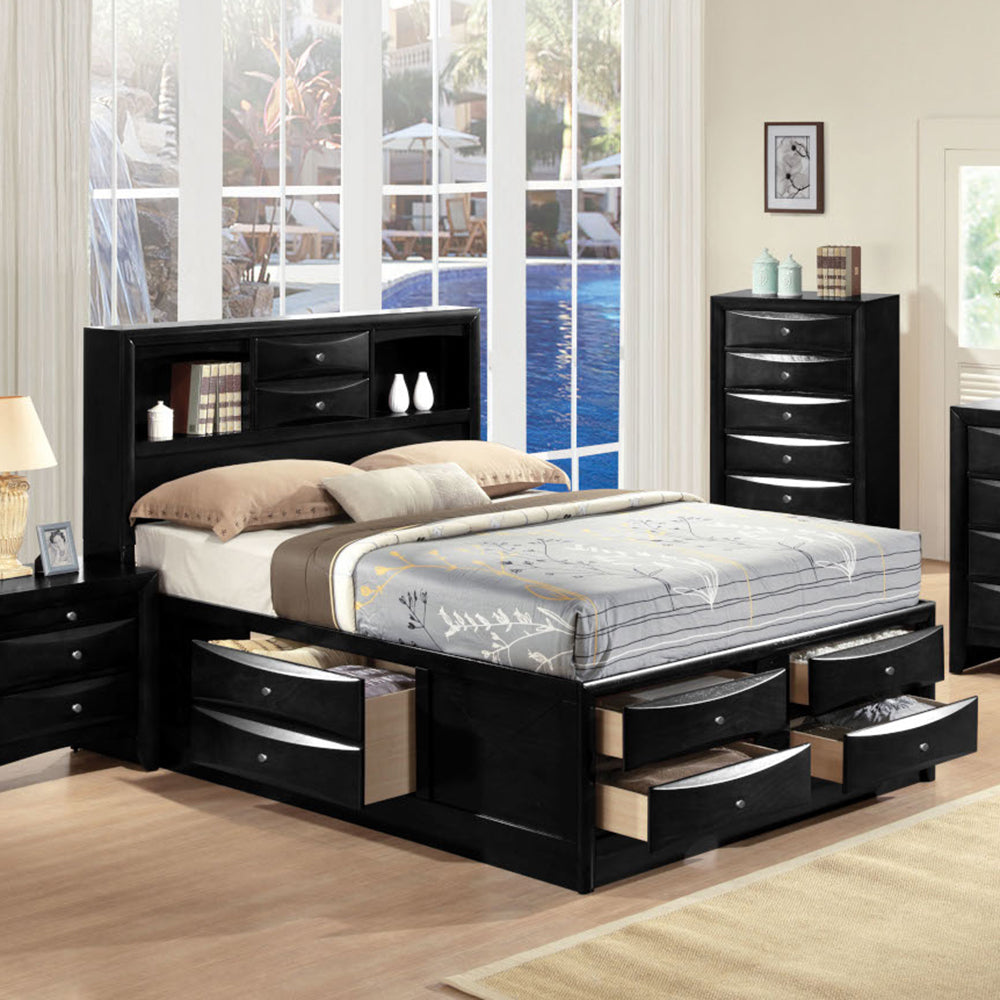 Ireland Black Finish Full Bed