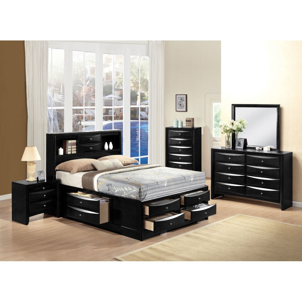 Ireland Black Finish Full Bed