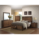 Merrilee Oak Finish Eastern King Bed