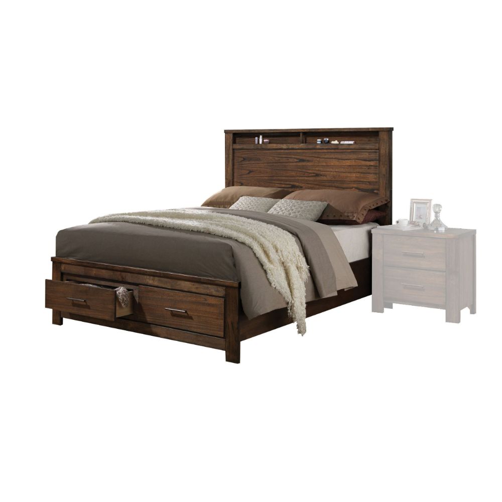 Merrilee Oak Finish Eastern King Bed