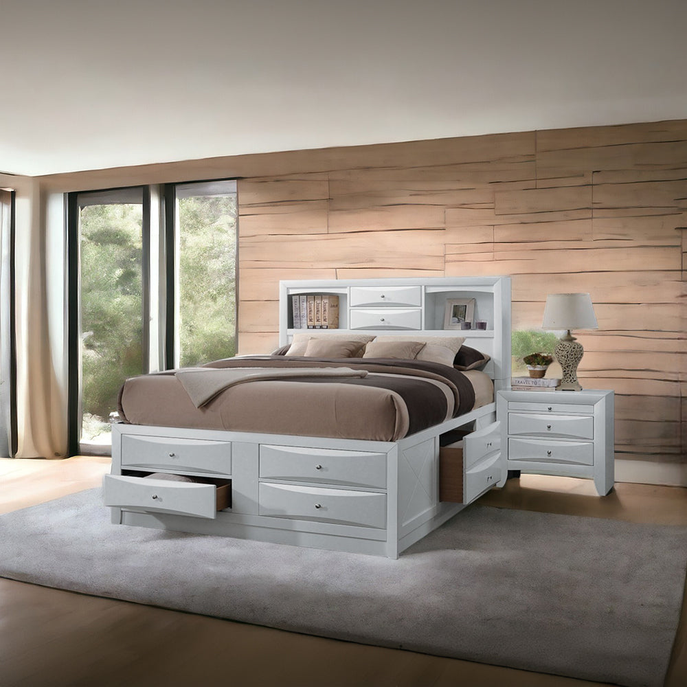 Ireland White Finish Eastern King Bed