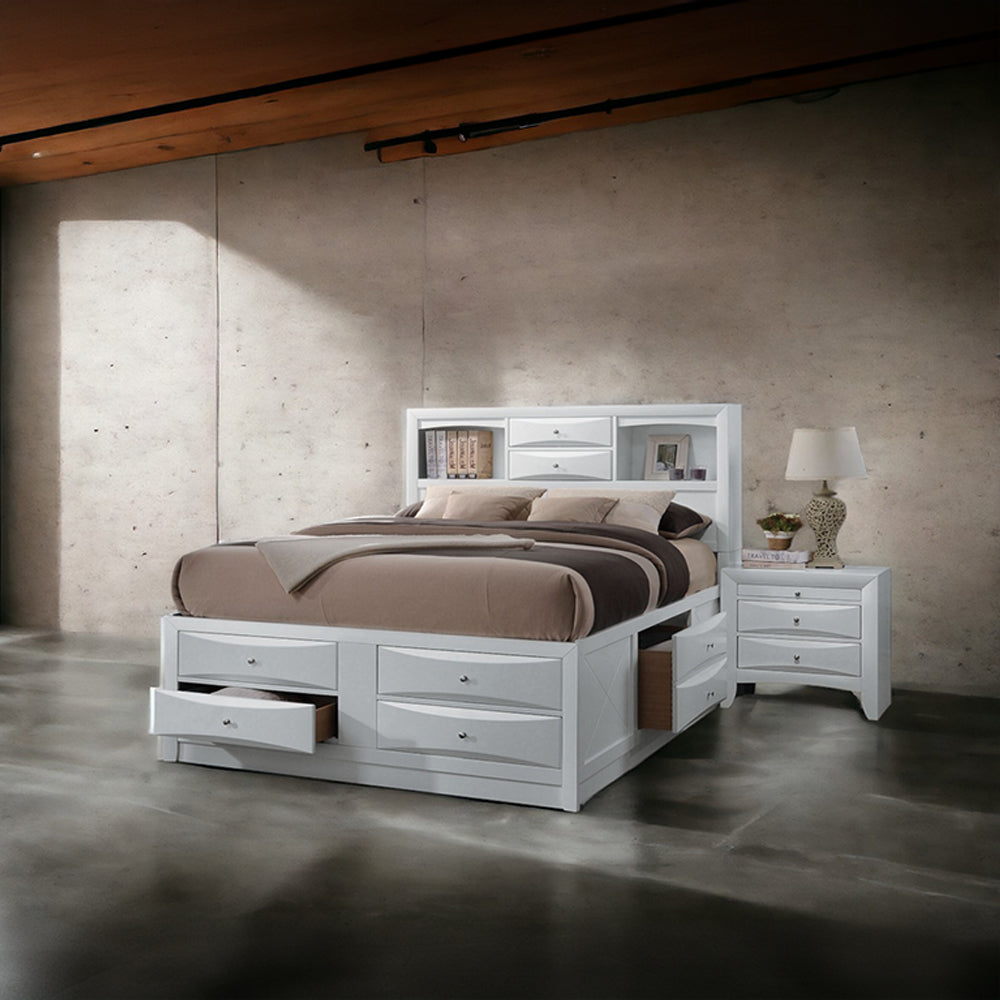 Ireland White Finish Eastern King Bed