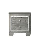 Antares Light Gray Oak Finish Nightstand