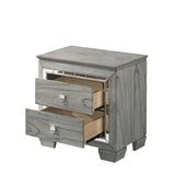 Antares Light Gray Oak Finish Nightstand