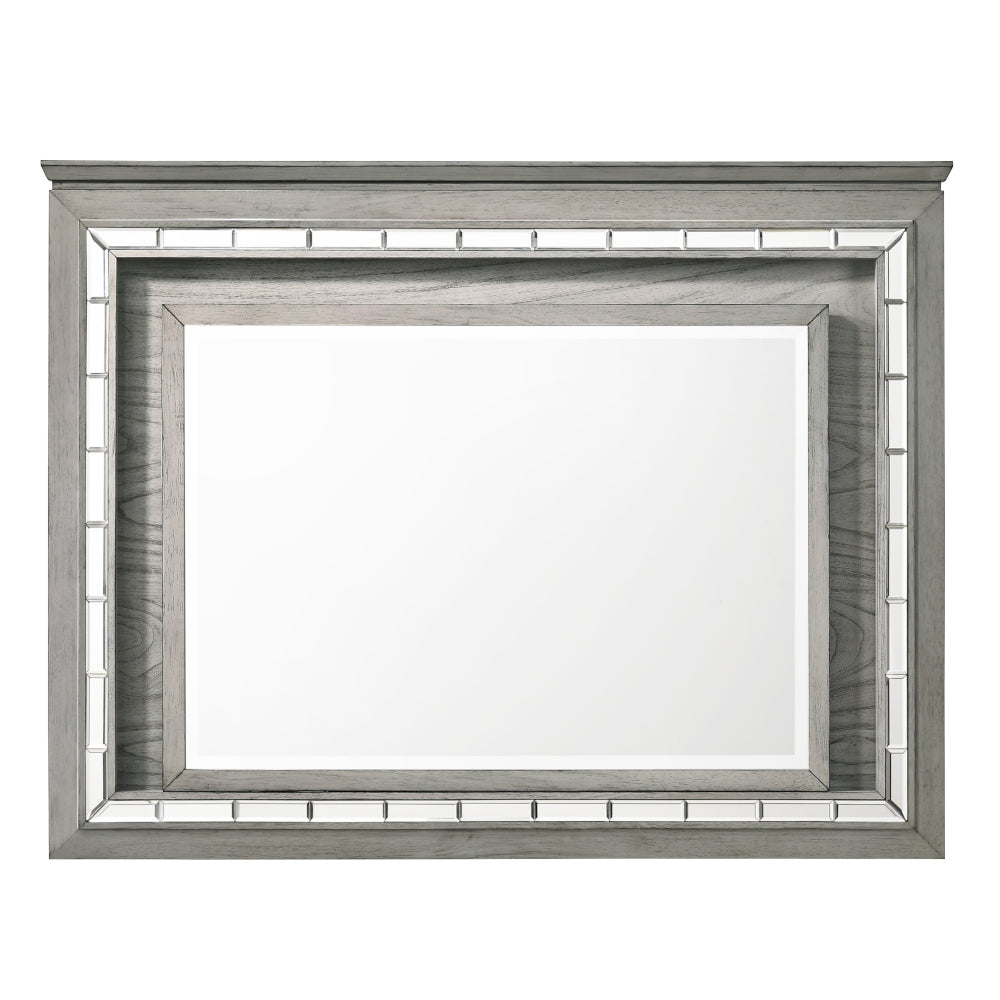 Antares Light Gray Oak Finish Mirror