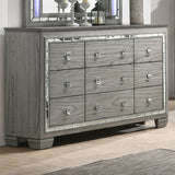 Antares Light Gray Oak Finish Dresser