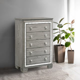 Antares Light Gray Oak Finish Chest