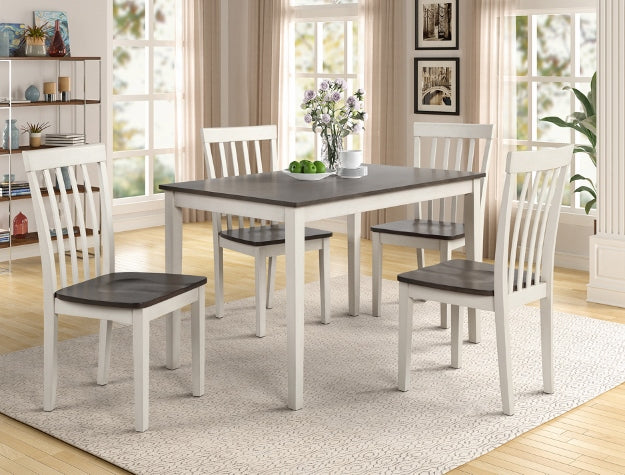 Brody White/Gray 5-Piece Dining Set