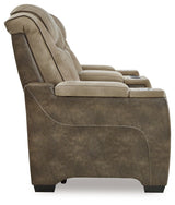 Next-Gen Sand Durapella Power Reclining Loveseat With Console