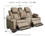 Next-Gen Sand Durapella Power Reclining Loveseat With Console