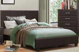 Lorenzi Dark Brown Youth Upholstered Platform Bedroom Set