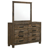 Woodmont Rustic Golden Brown 8-Drawer Dresser With Mirror