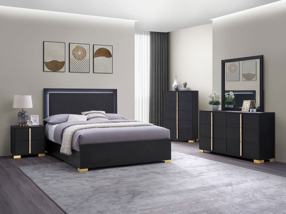 Marceline Black 5-Piece Full Bedroom Set