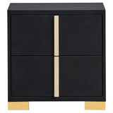 Marceline 2-drawer Nightstand Black