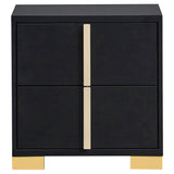 Marceline 2-drawer Nightstand Black