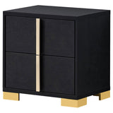 Marceline 2-drawer Nightstand Black