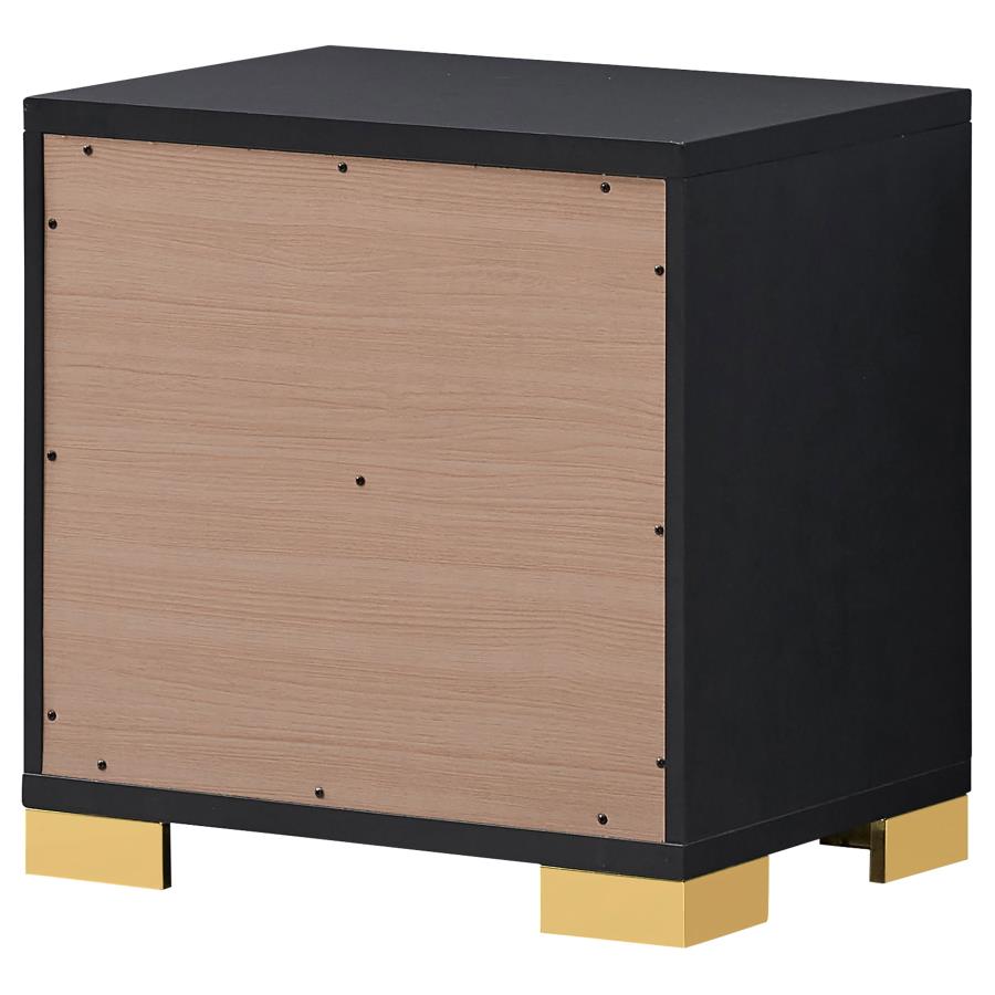 Marceline 2-drawer Nightstand Black