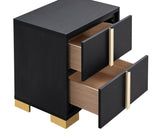 Marceline 2-drawer Nightstand Black