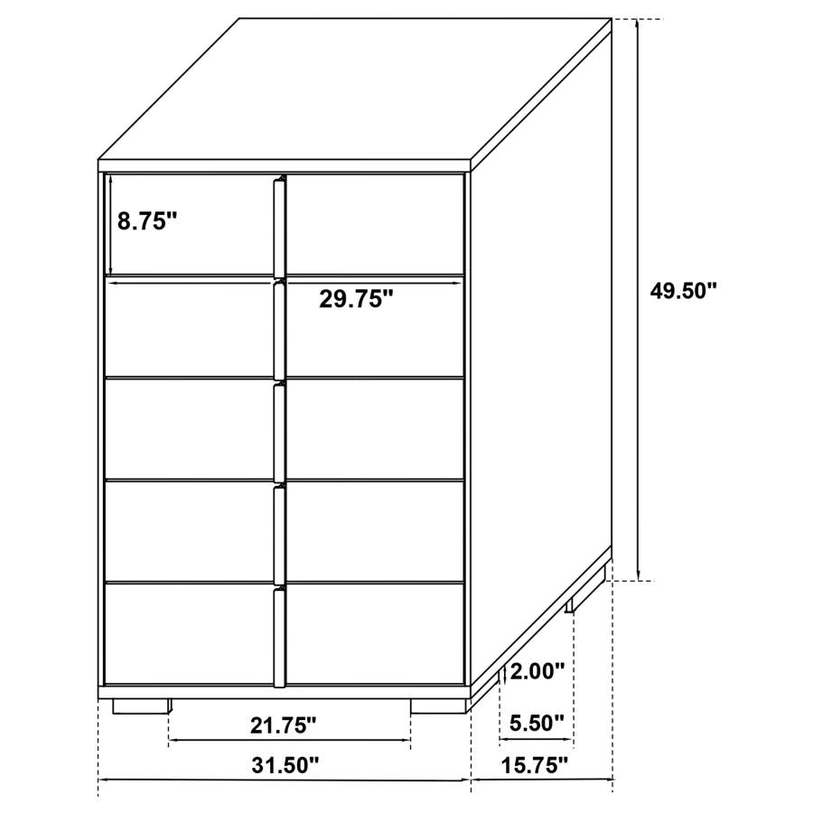 Marceline White 5-Piece Full Bedroom Set