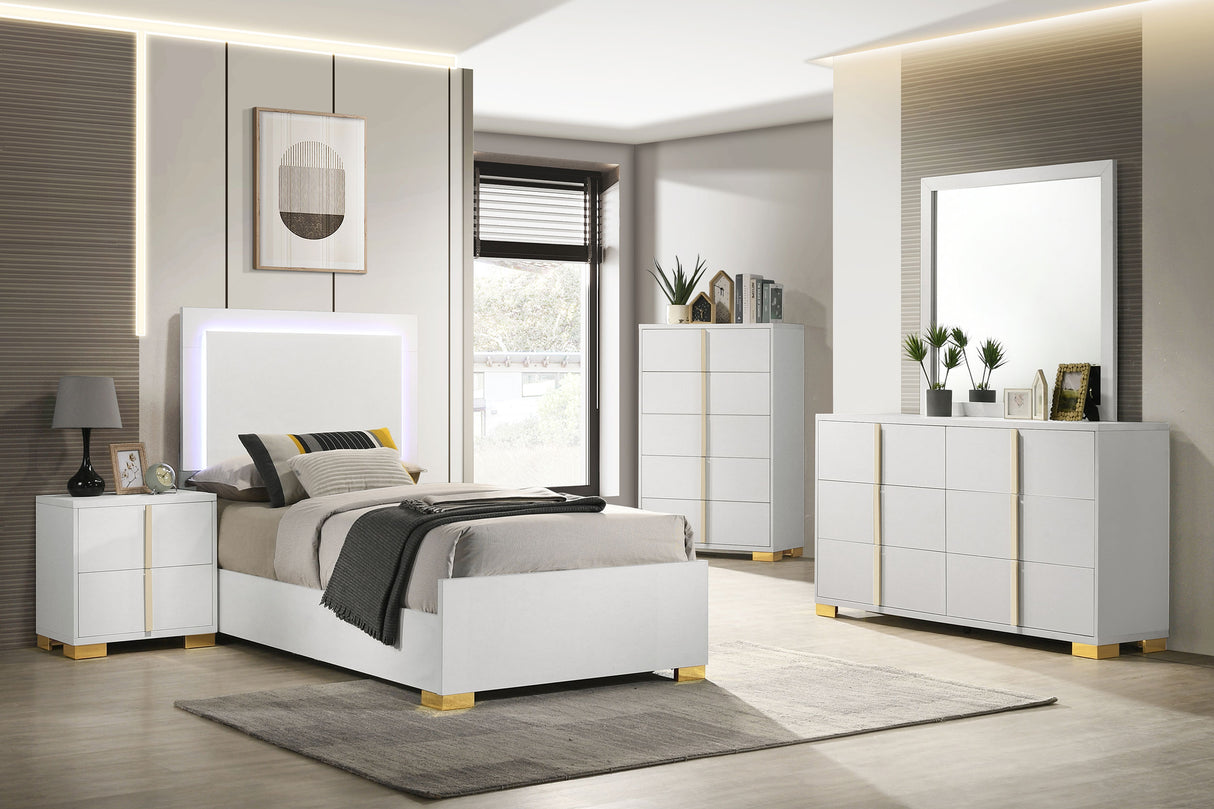 Marceline White 5-Piece Twin Bedroom Set