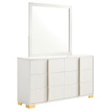 Marceline White 6-Drawer Dresser With Mirror