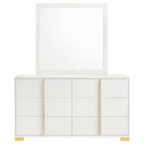 Marceline White 6-Drawer Dresser With Mirror