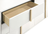 Marceline White 6-Drawer Dresser With Mirror