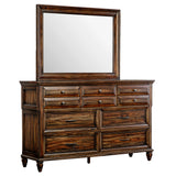 Avenue Weathered Burnished Brown 8-Drawer Dresser And Mirror