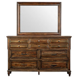 Avenue Weathered Burnished Brown 8-Drawer Dresser And Mirror