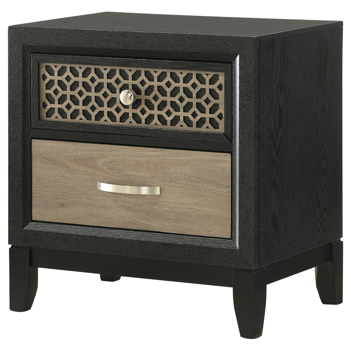 Valencia 2-drawer Nightstand Black