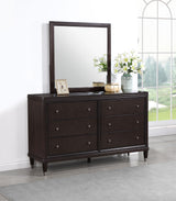 Emberlyn Brown 6-Drawer Dresser With Mirror