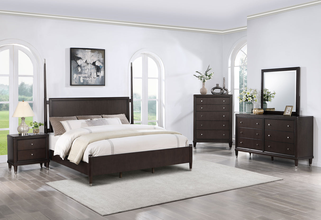 Emberlyn Brown 6-Drawer Dresser With Mirror